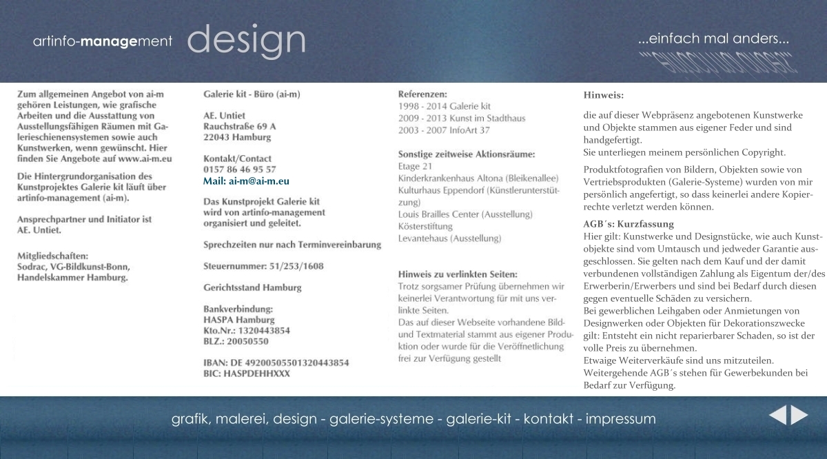 Design by AE. Untiet Hamburg